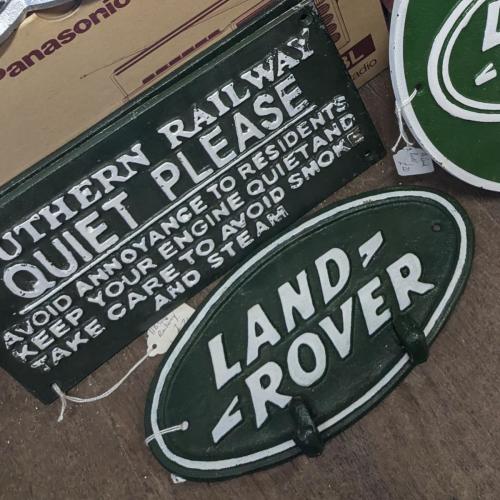Vintage Land Rover Sign